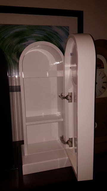 MANTLE CLOCKS with HIDDEN STORAGE in GLOSS WHITE from ONE GOLDEN SOUTH