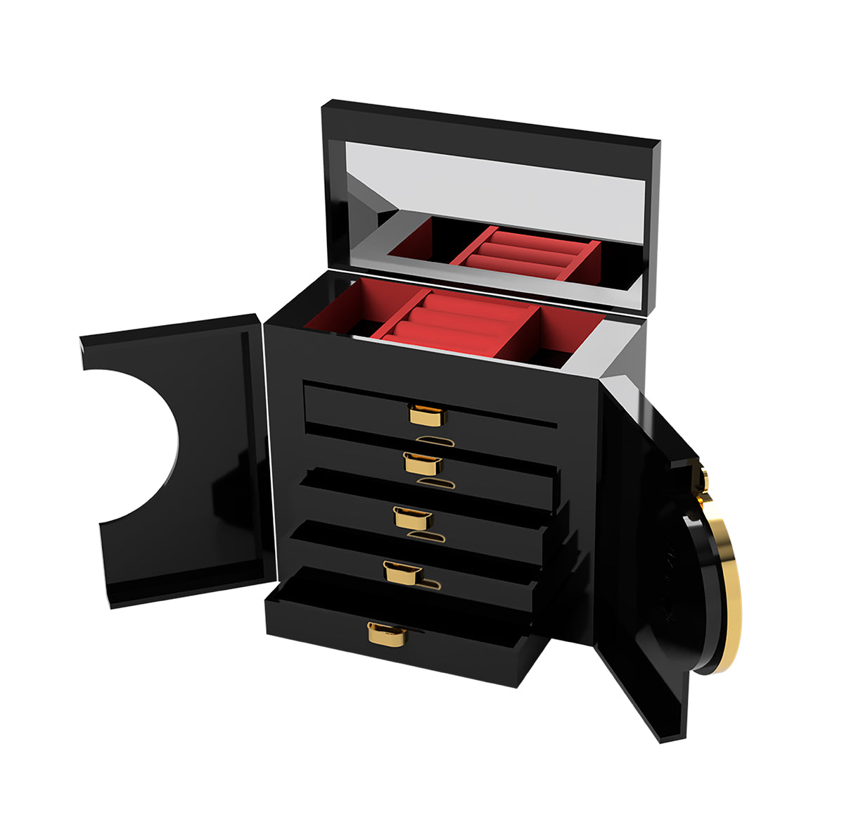 JEWELRY BOX CLOCK - BLACK