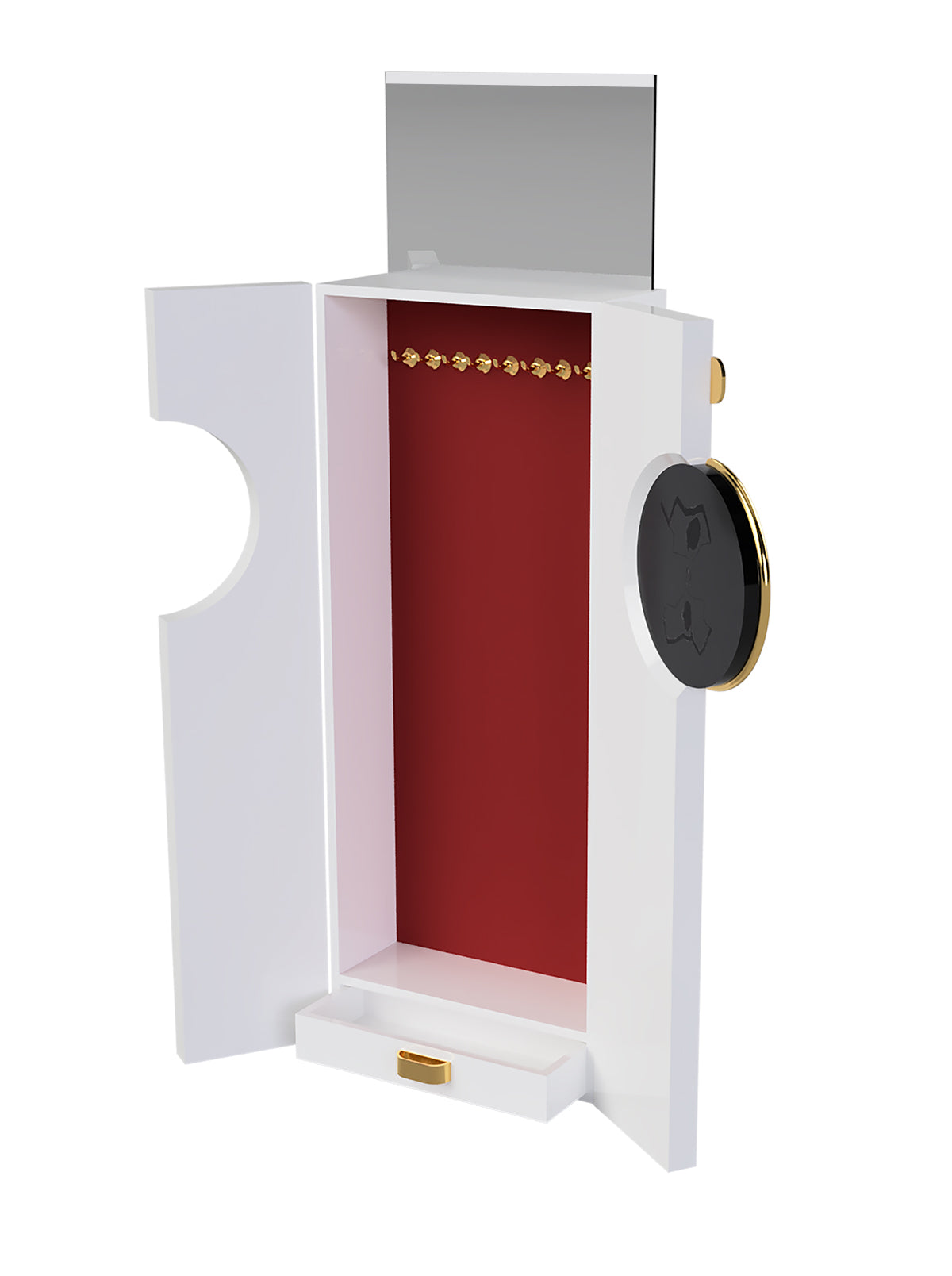 NECKLACE JEWELRY BOX CLOCK - WHITE