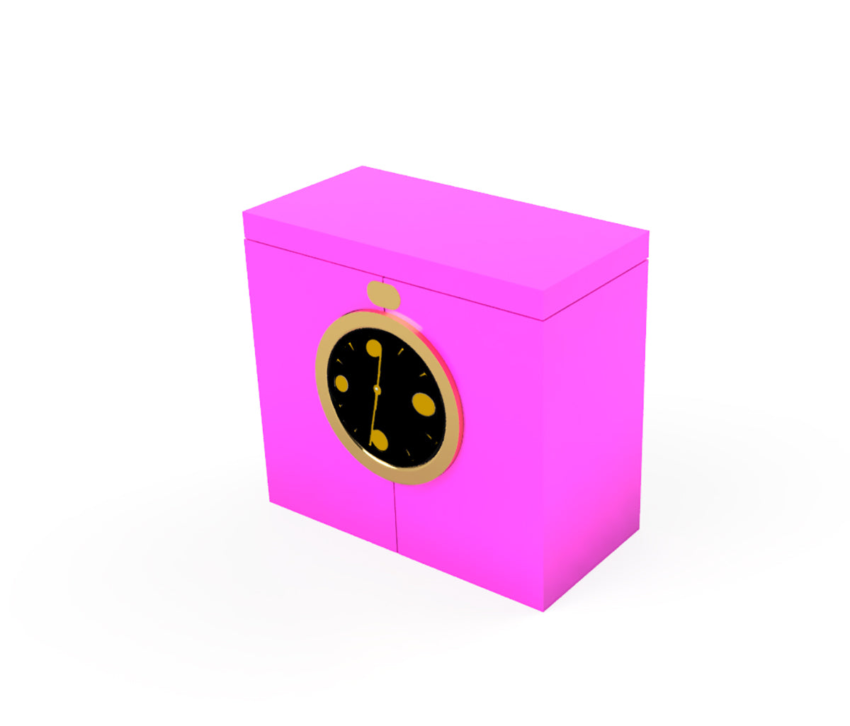 JEWELRY BOX CLOCK - PINK