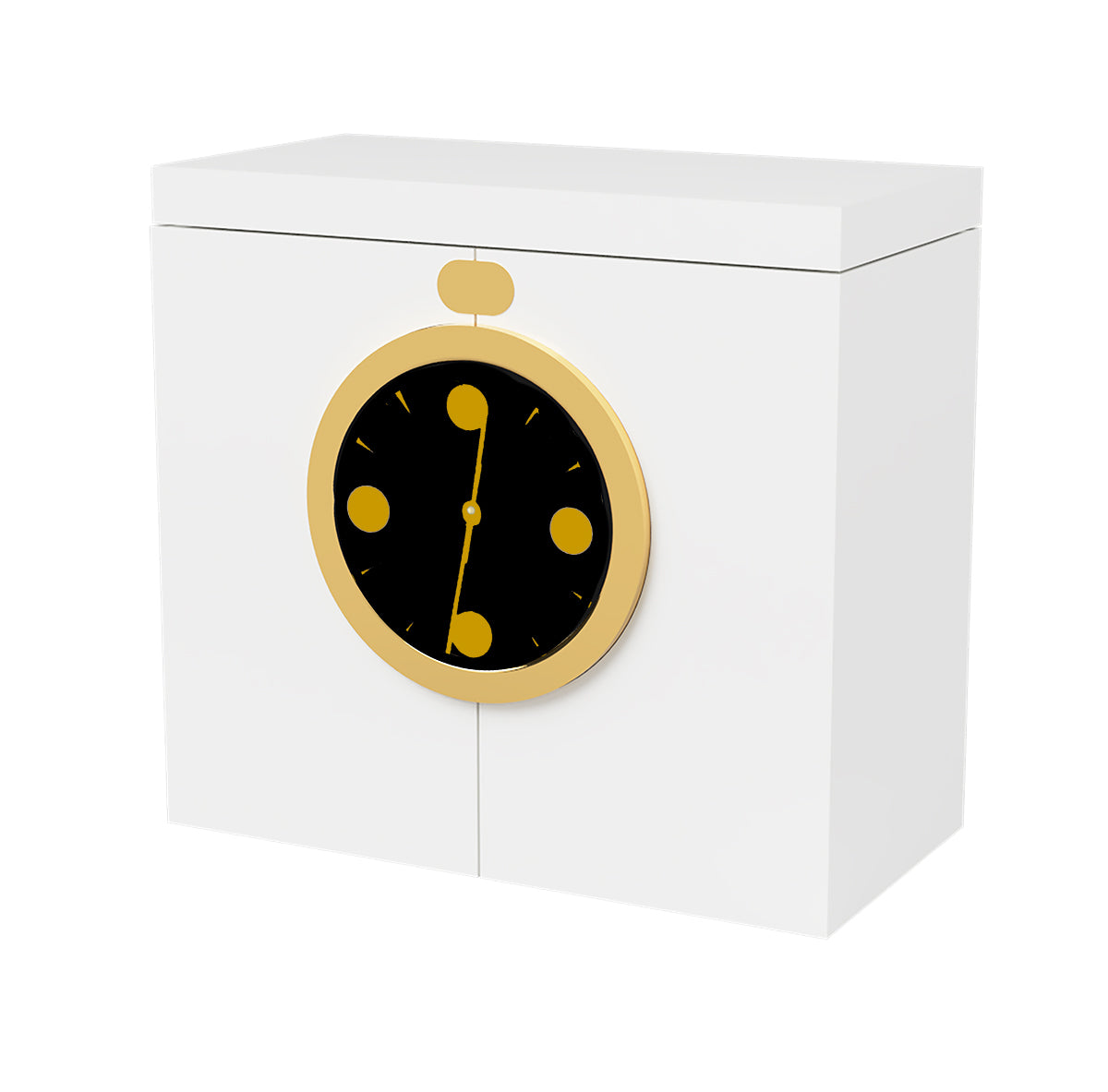 JEWELRY BOX CLOCK - GLOSS WHITE