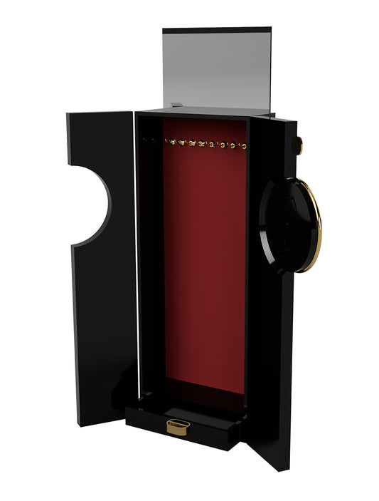NECKLACE JEWELRY BOX CLOCK - BLACK