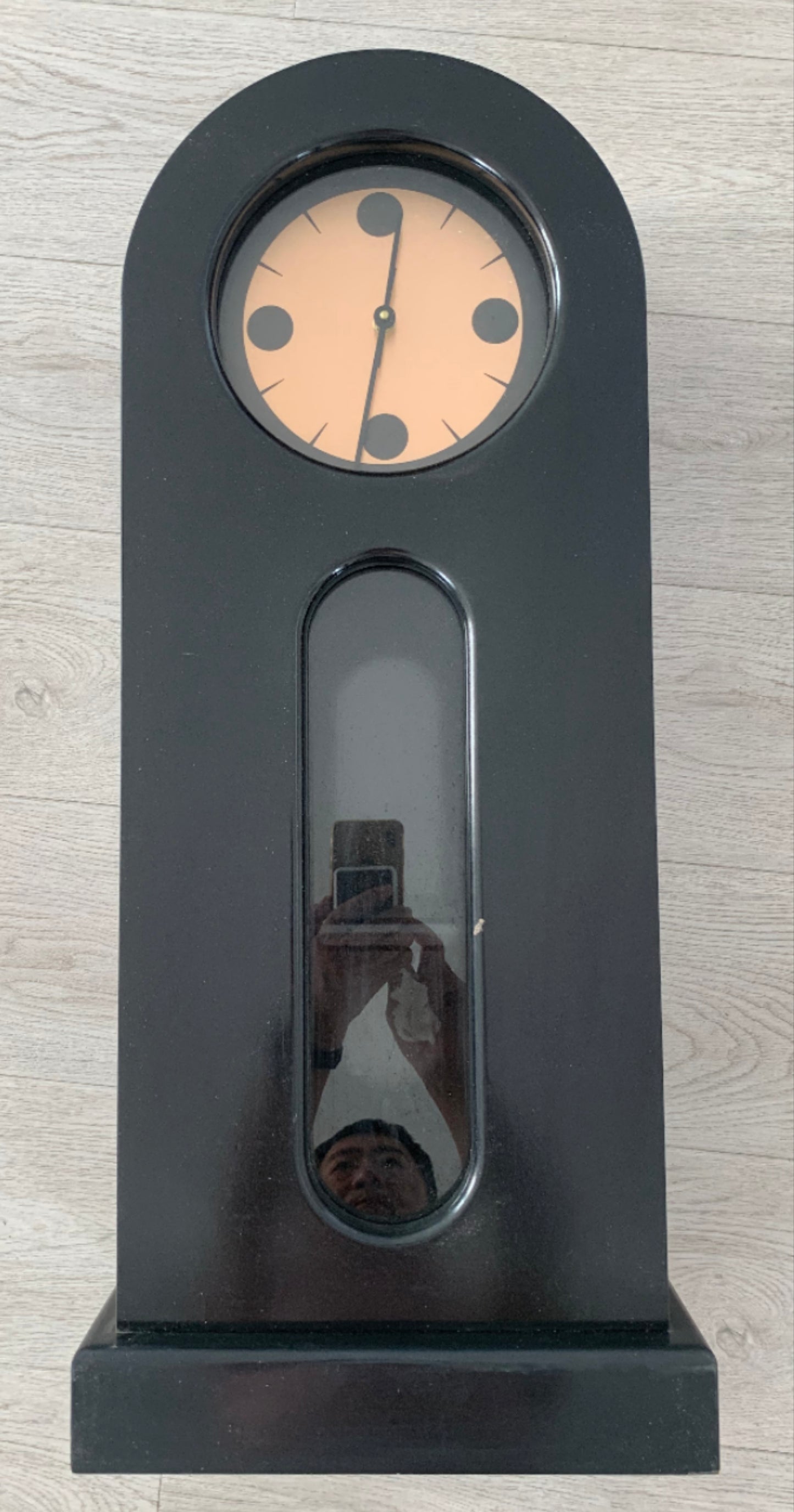 MANTLE CLOCKS with HIDDEN STORAGE in GLOSS BLACK from ONE GOLDEN SOUTH